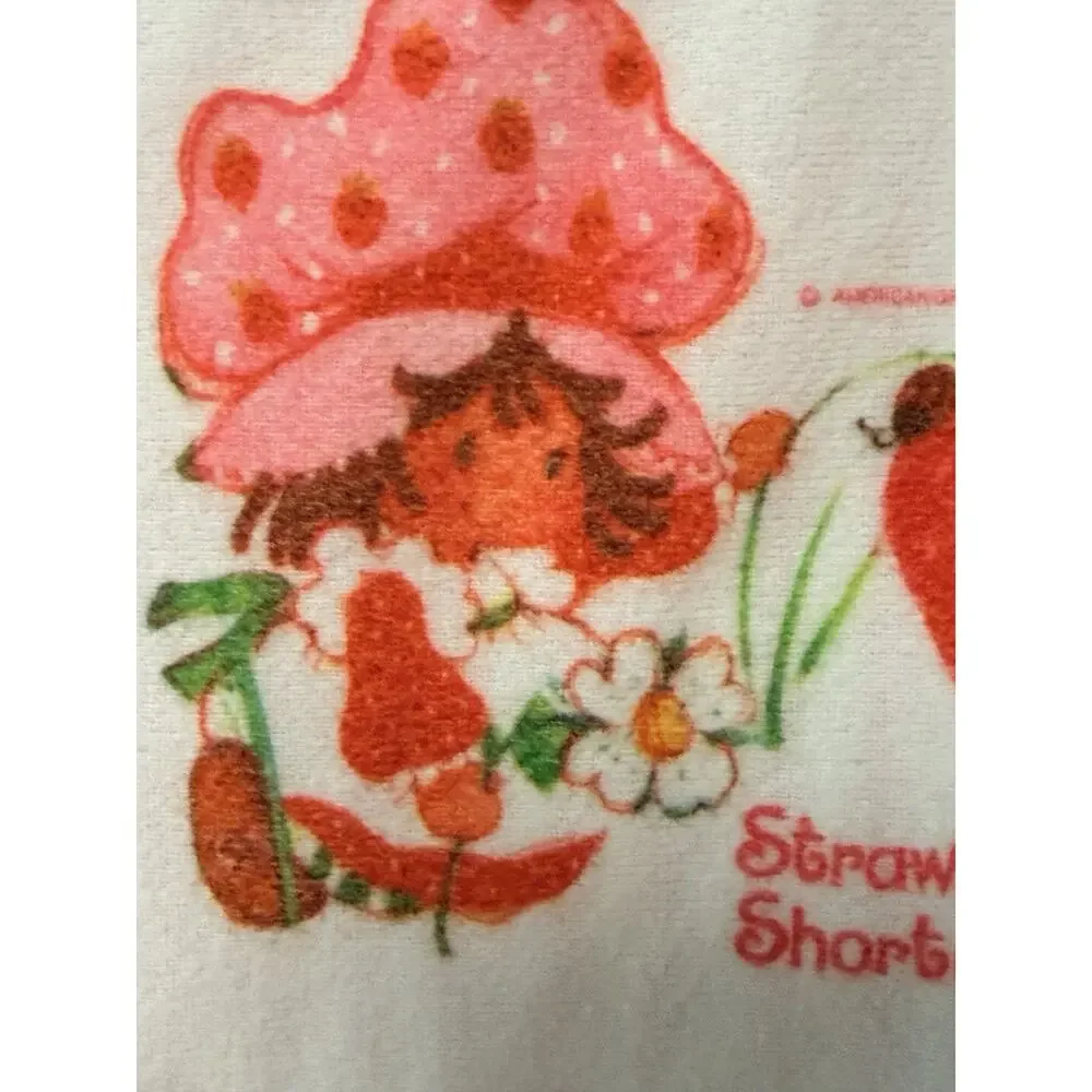 Vintage Strawberry Shortcake Pajama Girls Nightgown Sz‎ 6 Flannel 1980s Striped